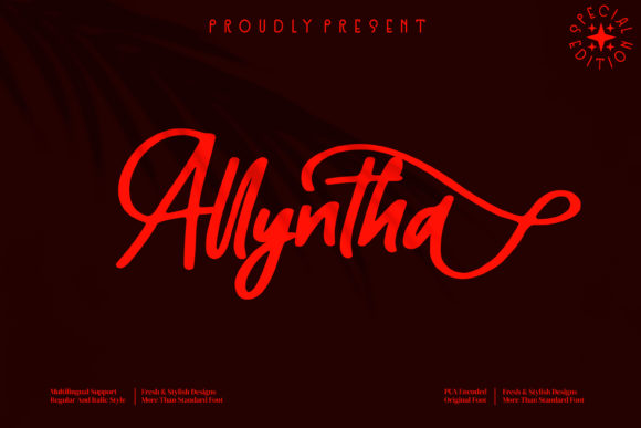 Allyntha: A Script Font for Real Design Work