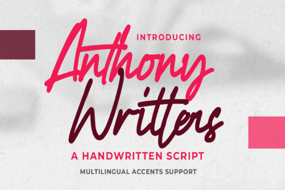 Anthony Writters: A Handwritten Font for Elegant Design