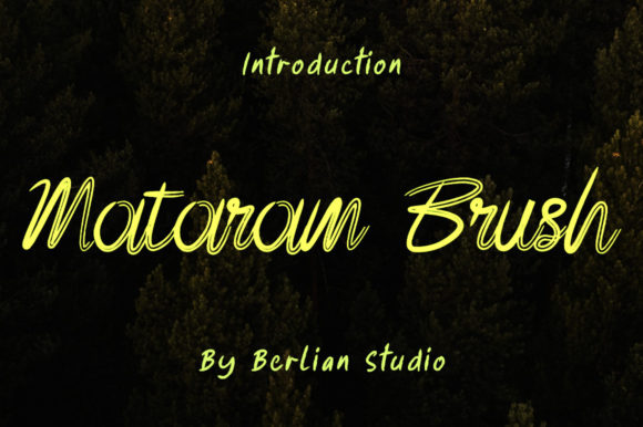 Mataram Brush: A Bold Font for Business
