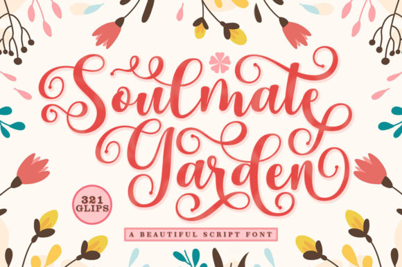 Soulmate Garden Font for Creative Projects
