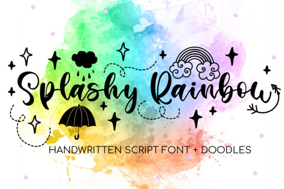 Splashy Rainbow Font for Editorial Design